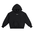 EMMANUEL / GOD WITH US Heavyweight Fleece Hoodie, black — EVERREMINDR CO.