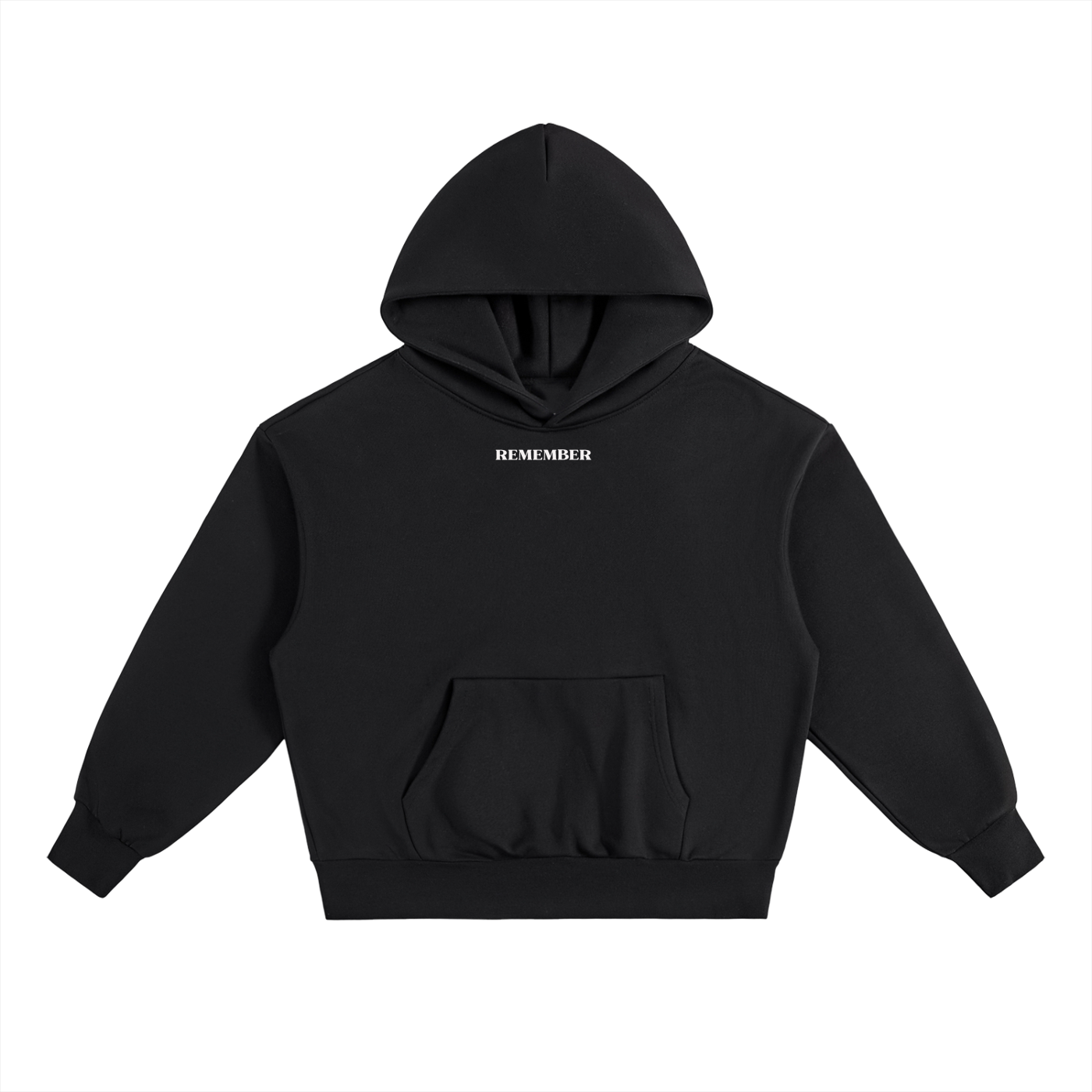 HEBREWS 13:8 Heavyweight Fleece Hoodie, black — Remember Collection, EVERREMINDR CO.